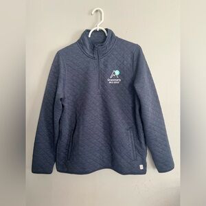 Marine Layer Corbett Quilted Quarter Zip Pullover Heather Mens Size Large Warm